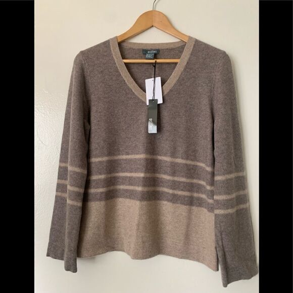 Griffen 100% cashmere v neck  soft sweater size L, NWT - Picture 4 of 6